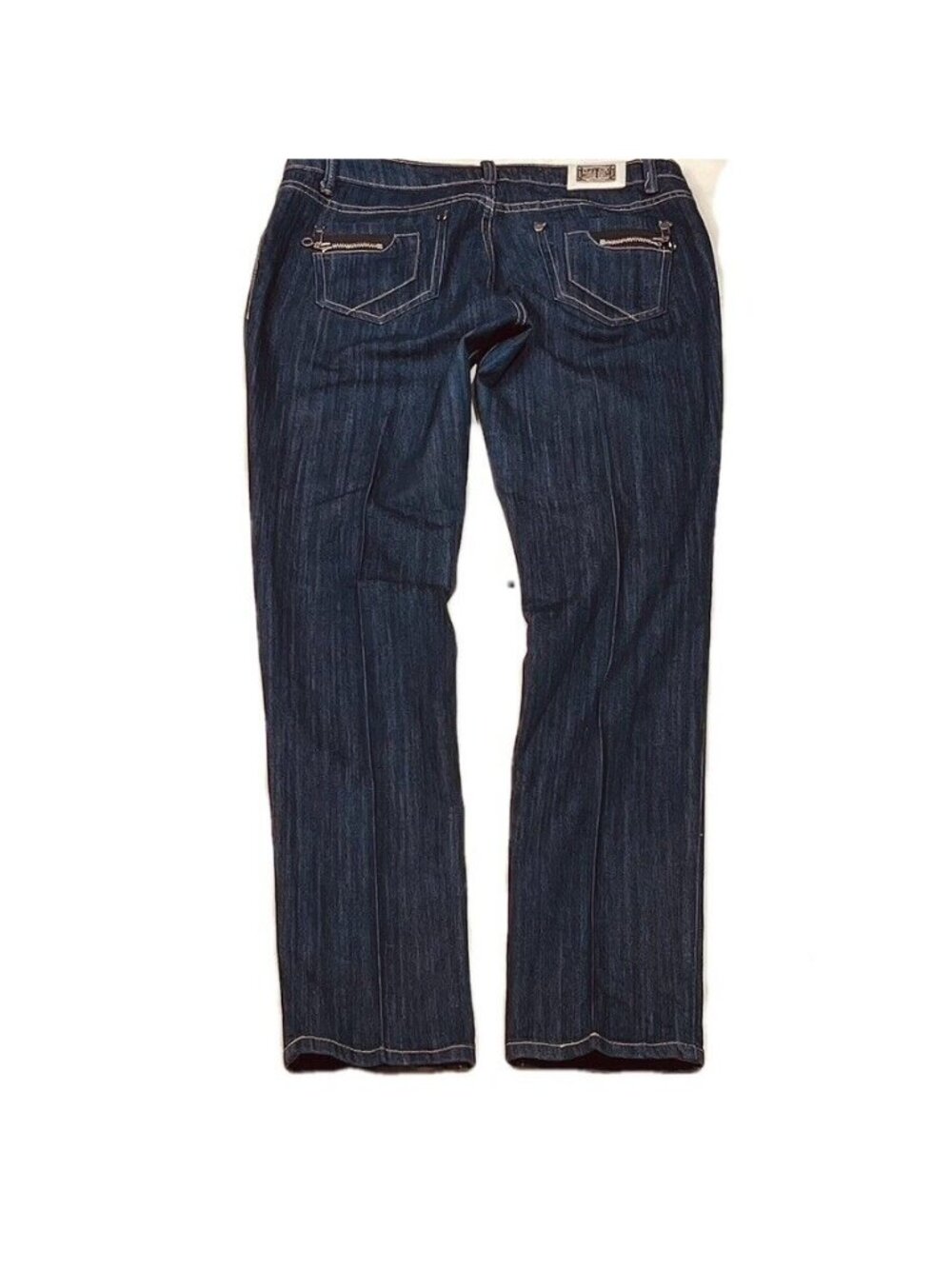 Vintage EXOCET Straight Leg Dark Wash Zipped Pockets Junior Denim Jeans - Picture 3 of 9